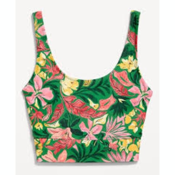 Women's Matte Longline Bikini Swim Top Old Navy - Picture 3 of 3